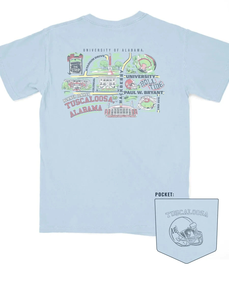 JNJ TUSCALOOSA MAP T-SHIRT