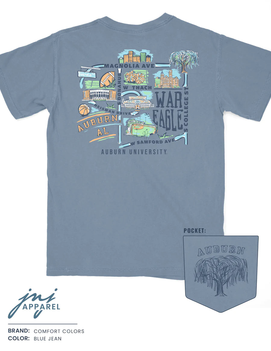 JNJ AUBURN MAP T-SHIRT