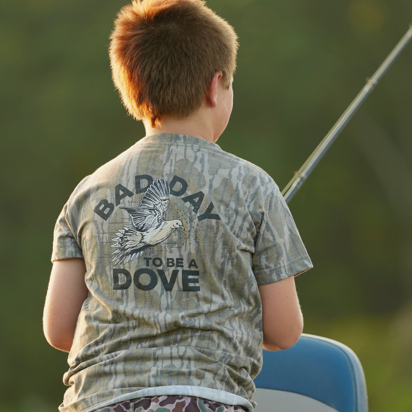 YOUTH BAD DAY TO BE A DOVE MOSSY OAK TEE