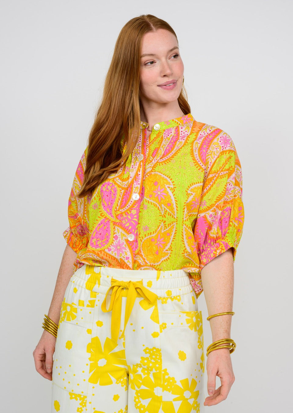 POPPING PAISLEY TOP