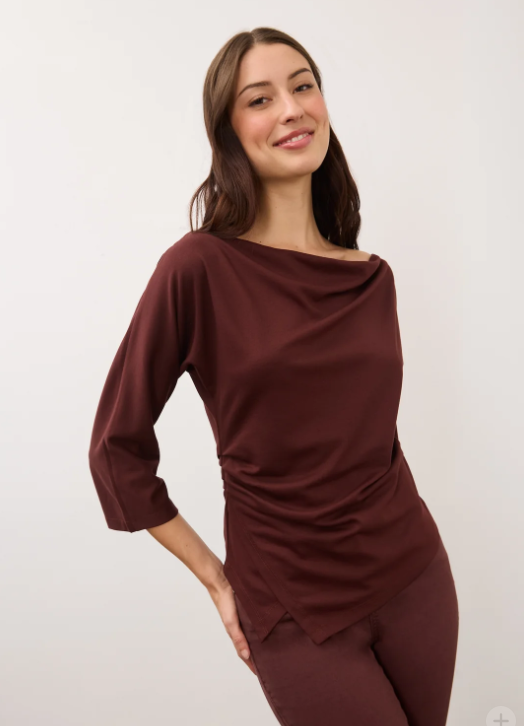 COWL BOATNECK TOP