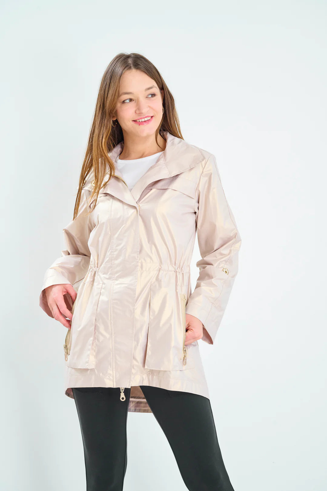 METALLIC RAIN JACKET