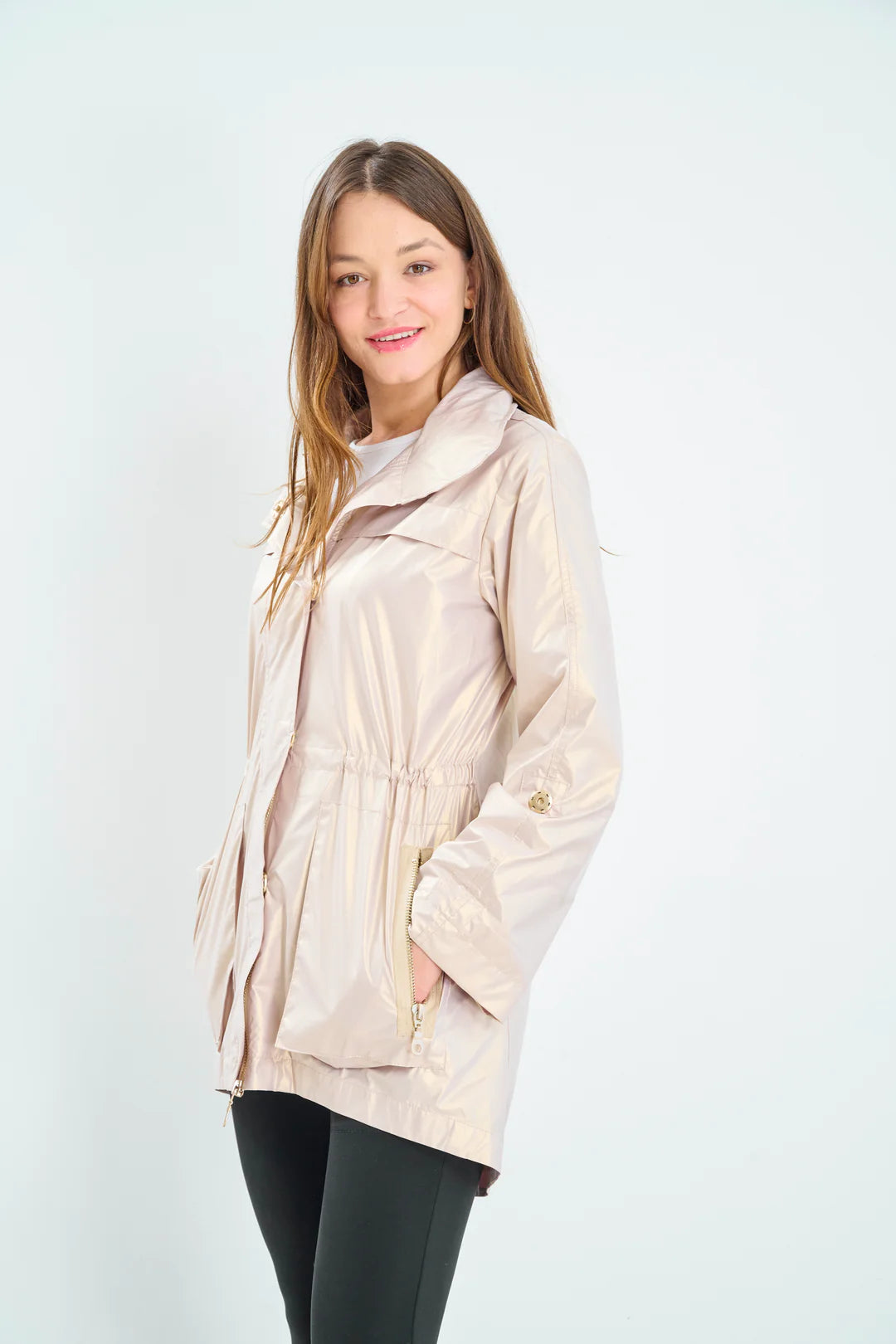METALLIC RAIN JACKET