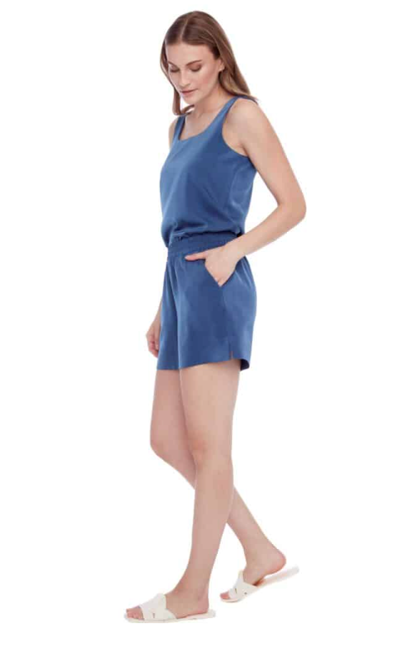 ROSE SOLID SATIN LOUNGE SHORTS