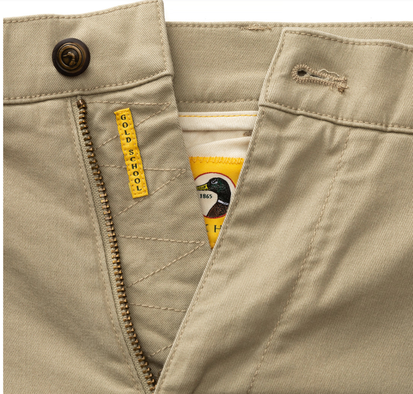 DUCKHEAD CLASSIC FIT GOLD SCHOOL CHINO