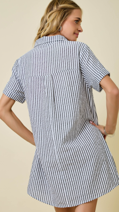 SEABREEZE STRIPE SHIRT DRESS