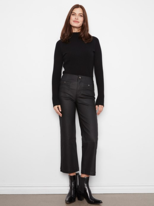 WAX TWILL FLARE PANT