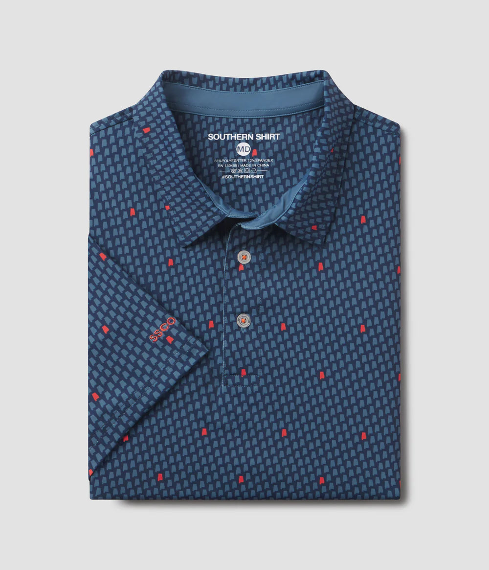 SOUTHERN SHIRT CO SWEET HOME PRINT POLO
