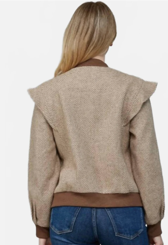 PERFORATED BOMBER JACKET