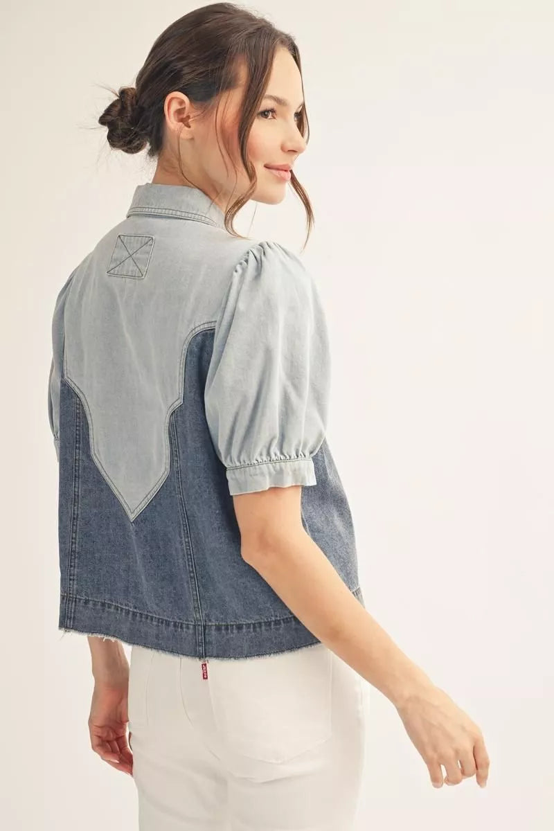 BLUE JEAN BABY TOP