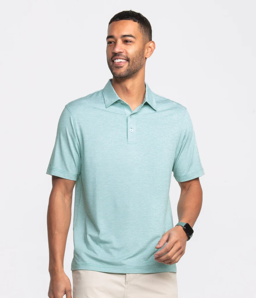 SOUTHERN SHIRT CO. HEATHER MADISON STRIPE POLO