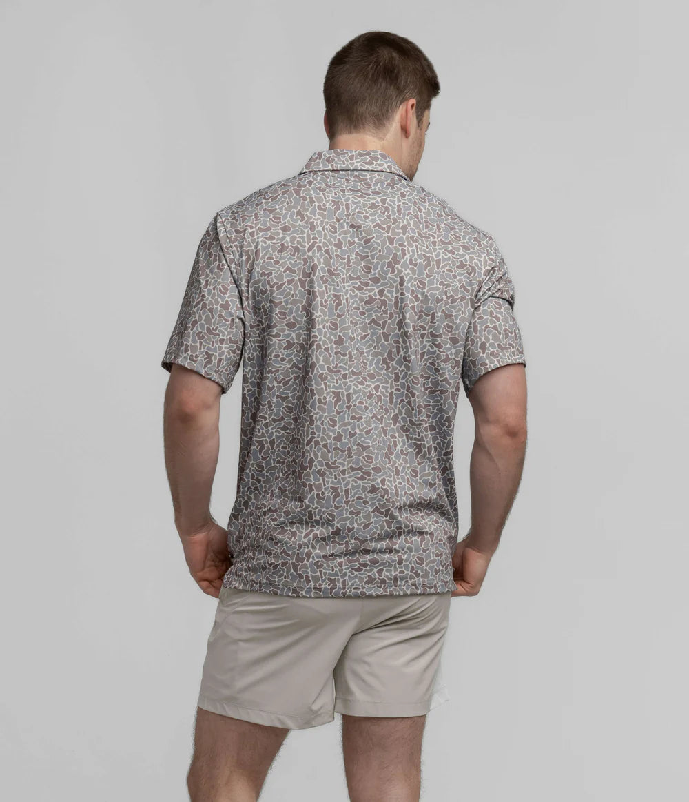 SOUTHERN SHIRT CO HUNTERS HIDEAWAY PRINT POLO