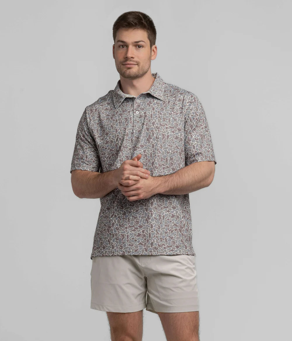 SOUTHERN SHIRT CO HUNTERS HIDEAWAY PRINT POLO