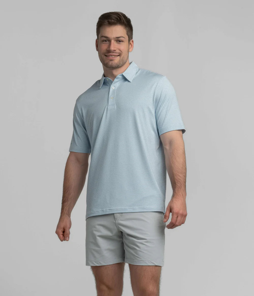 SOUTHERN SHIRT CO. HEATHER MADISON STRIPE POLO