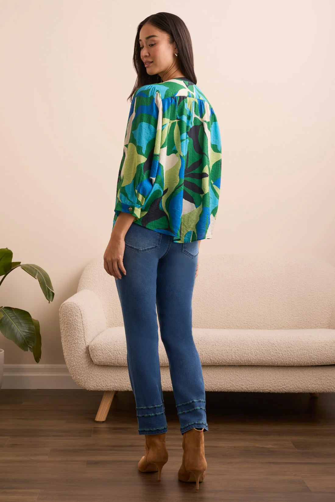 PLEATED PETAL BLOUSE