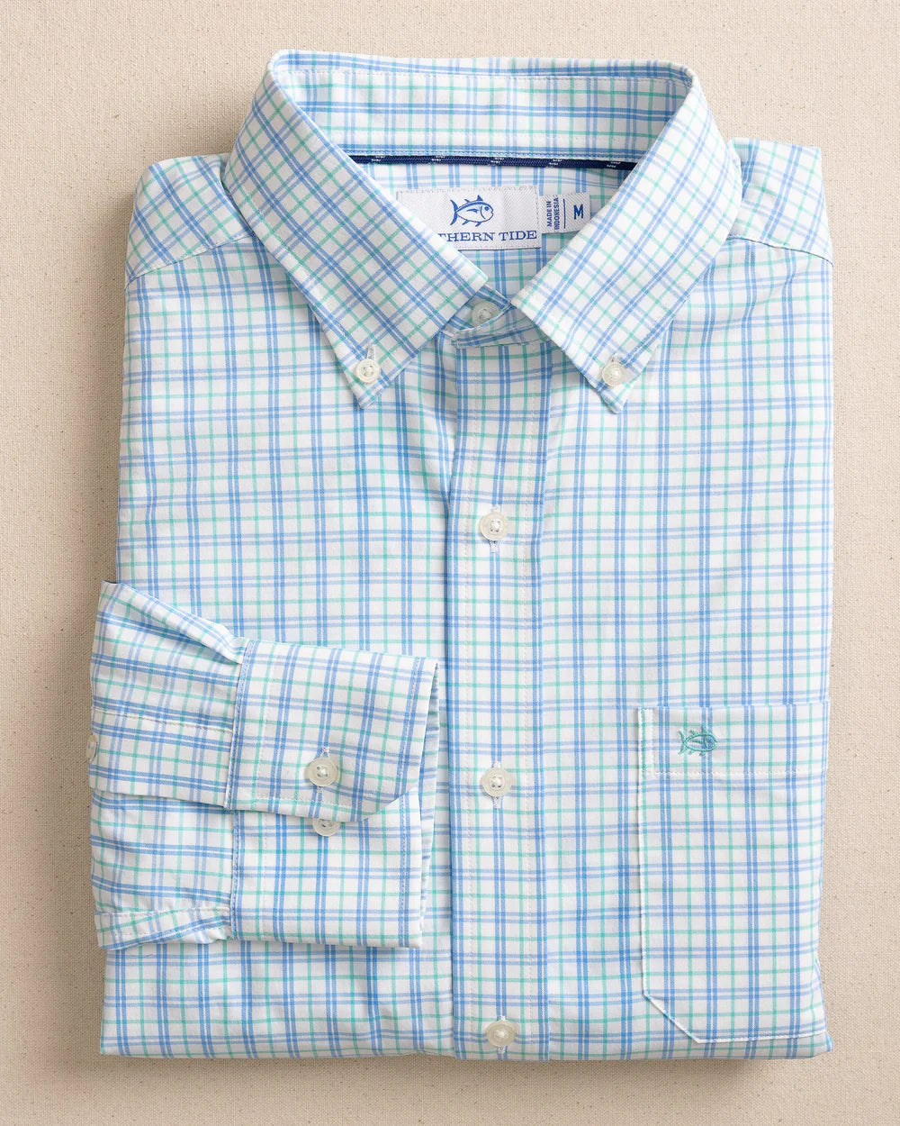 SOUTHERN TIDE TURNBERRY PLAID INTERCOASTAL L/S SPORT SHIRT