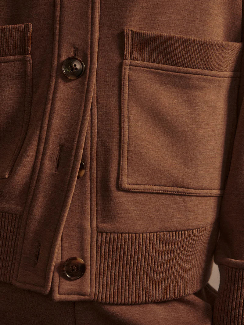 SABRINA BUTTON THROUGH SWEAT