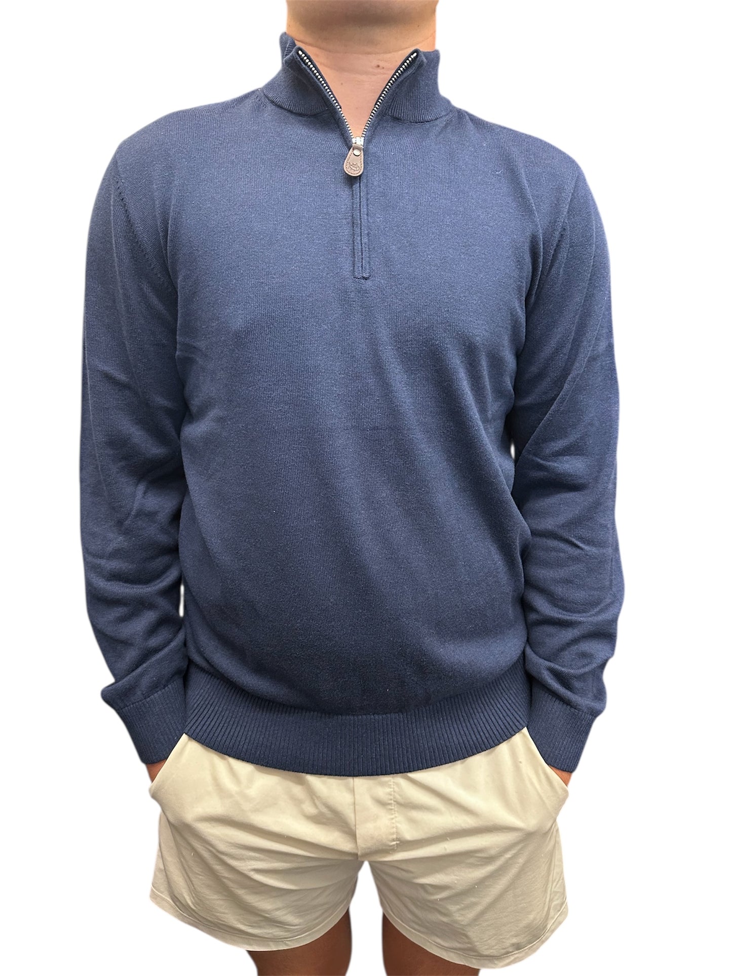 SOUTHERN TIDE WHITEHAVEN HEATHER QUARTER ZIP SWEATER