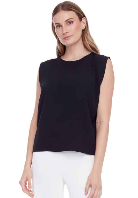 Maylee Solid Vegan Silk Sleeveless Top