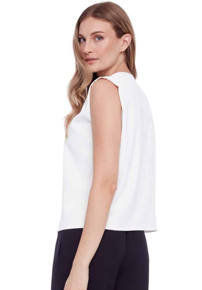 Maylee Solid Vegan Silk Sleeveless Top