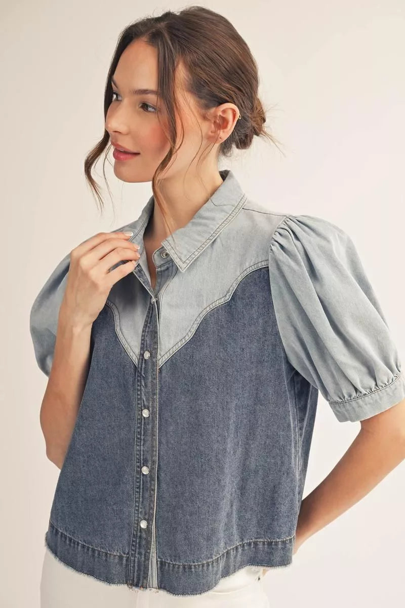 BLUE JEAN BABY TOP