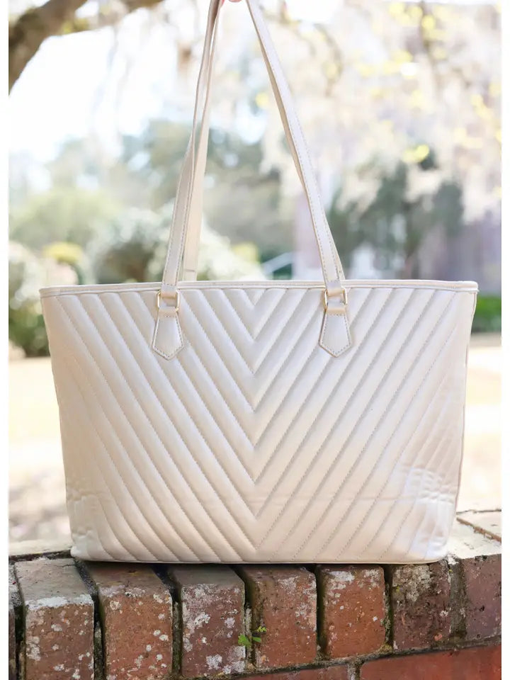 TABITHA QUILTED TOTE