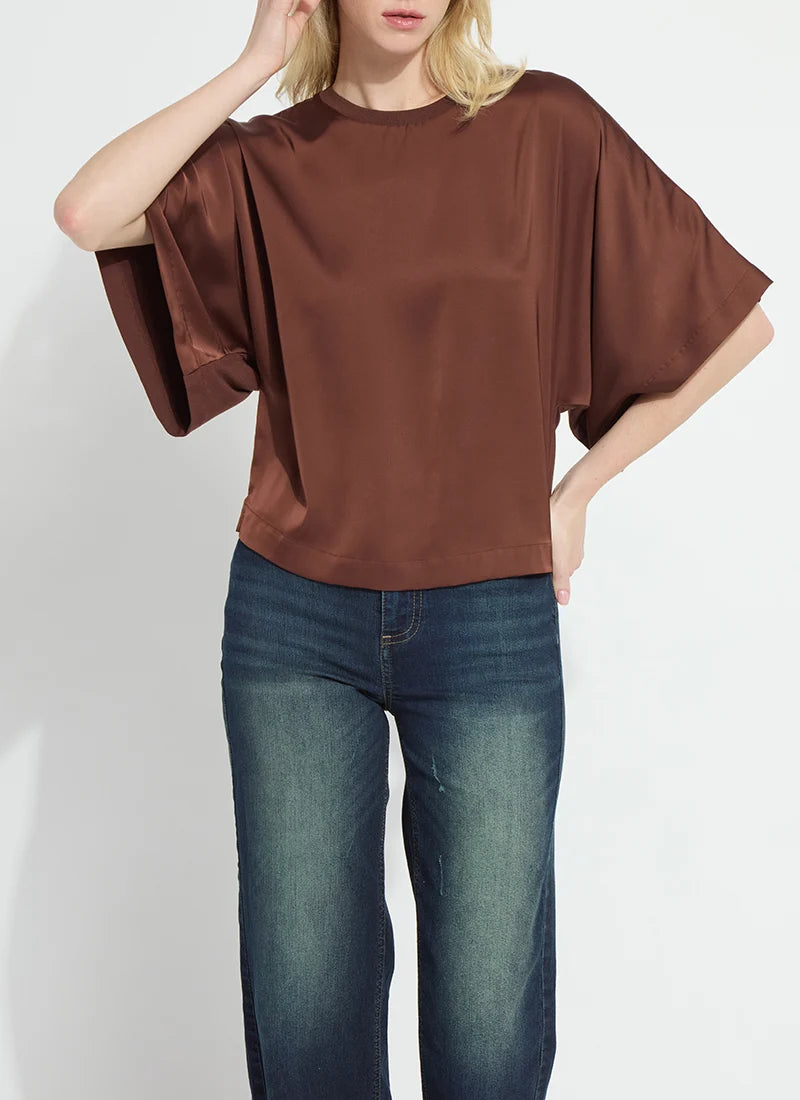GINGER MIX-MEDIA DOLMAN TEE