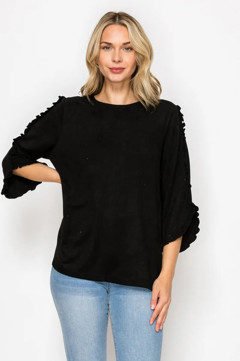 ARABELLA SUEDE TOP