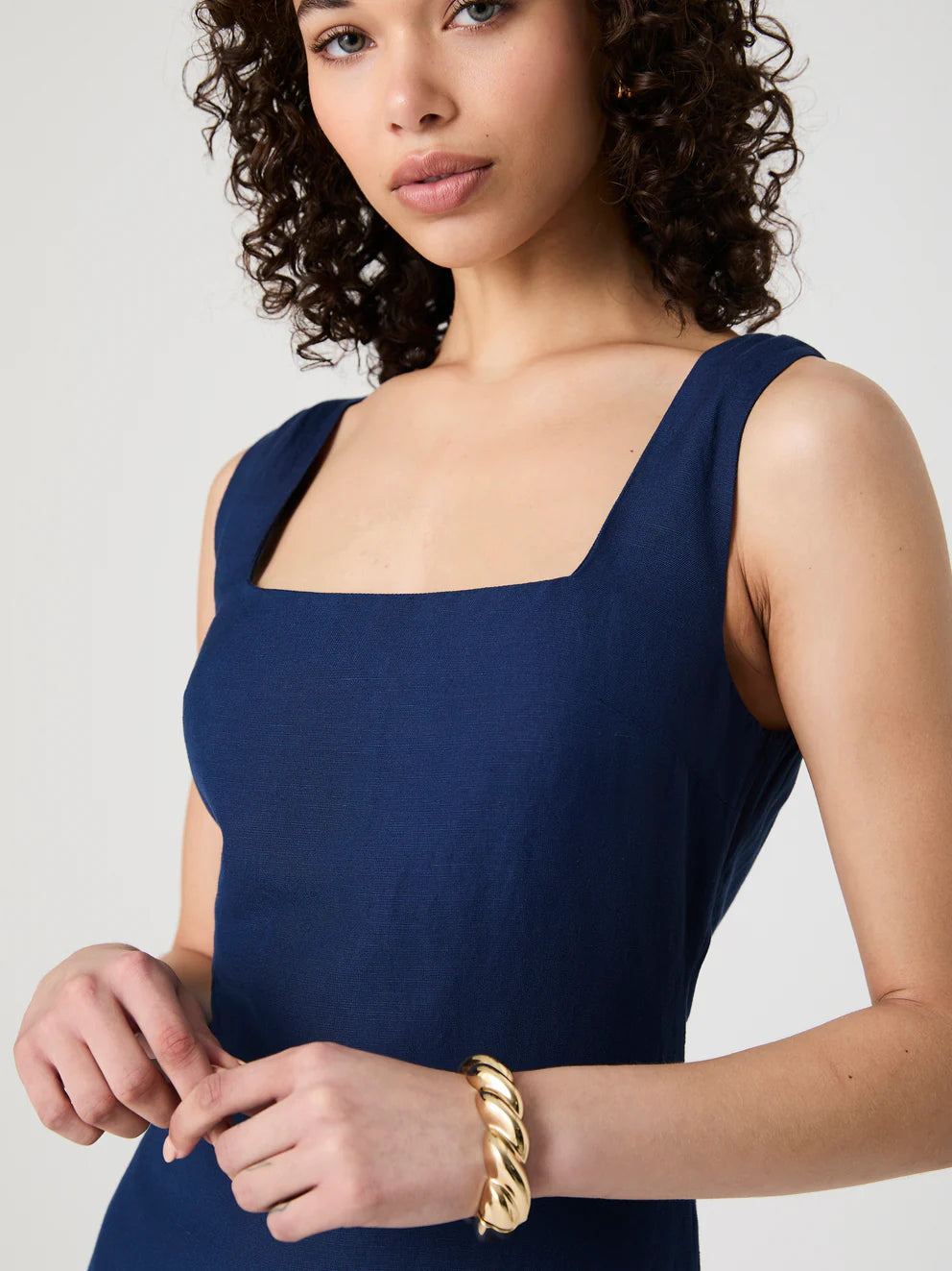 BIRDIE LINEN MINI DRESS