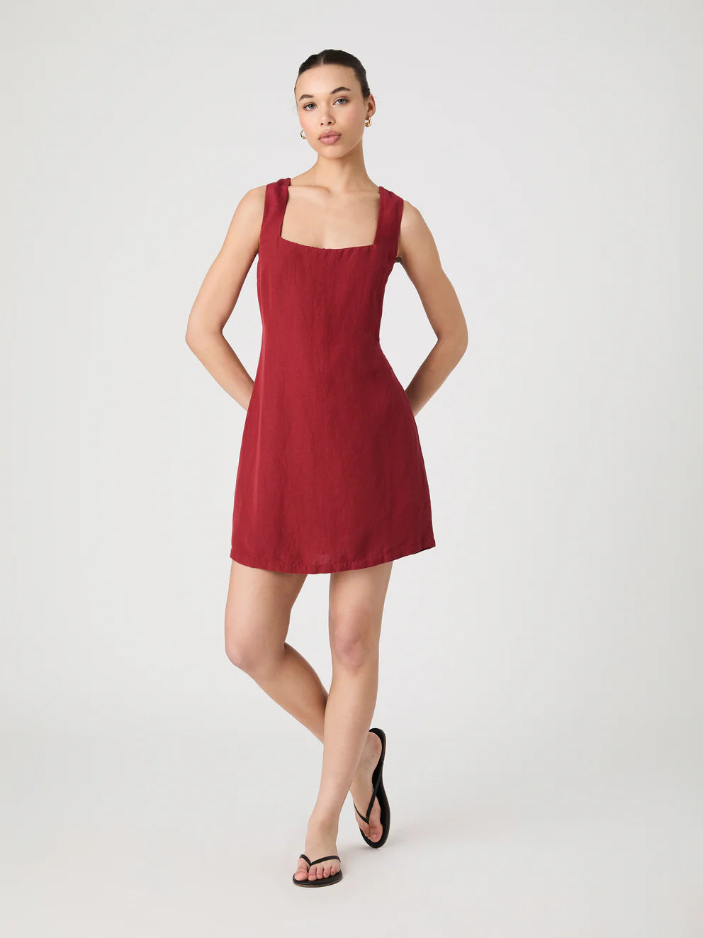 BIRDIE LINEN MINI DRESS