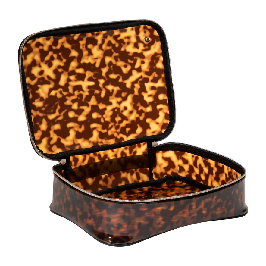 MIAMI CLEARLY TORTOISE CLAIRE MAKEUP CASE