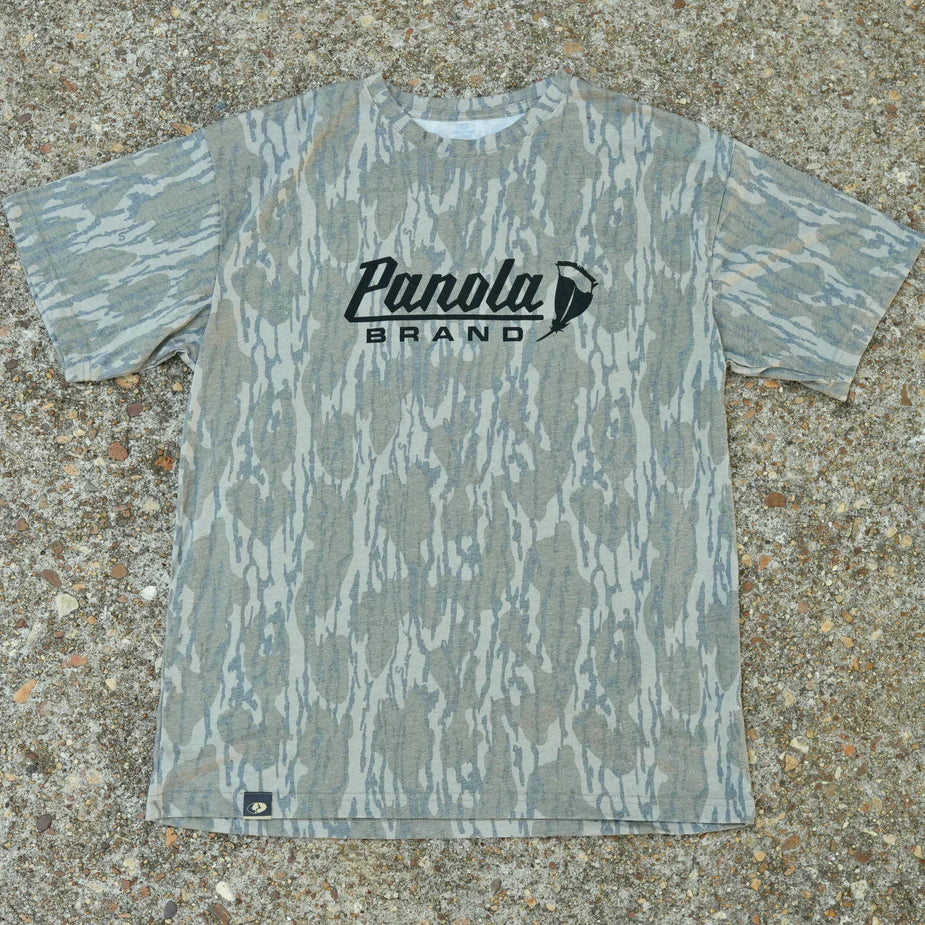 YOUTH PB LOGO MOSSY OAK TEE