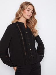 NOIR CREPE BLOUSE