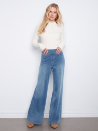 KNIT PULL ON WIDE LEG JEAN
