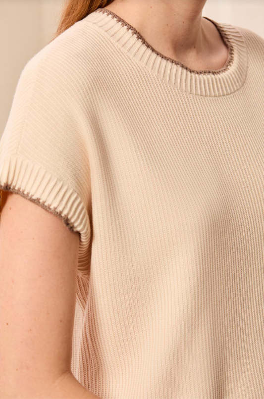 CAP SLEEVE SWEATER