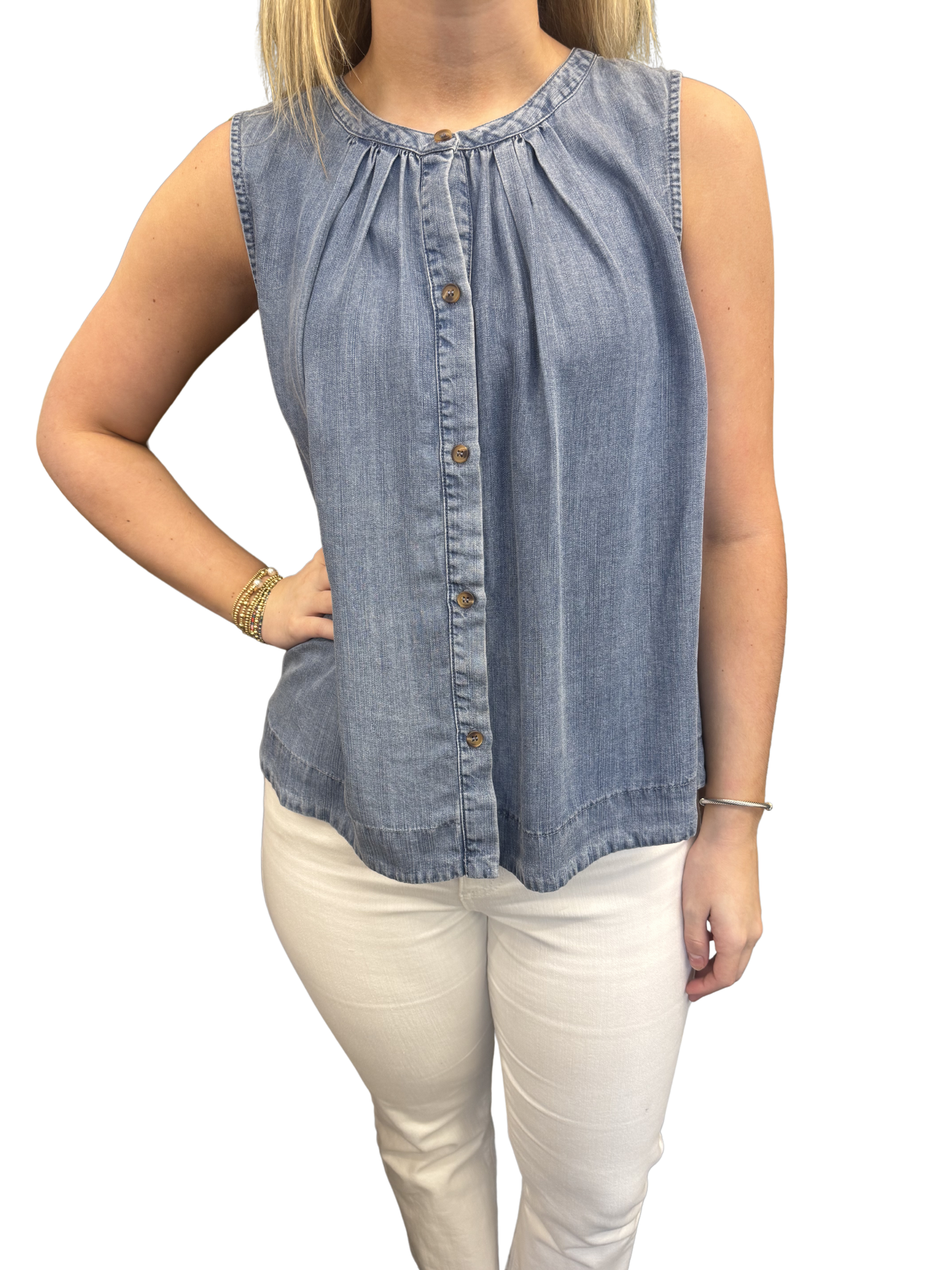 ESSENTIAL DENIM TOP