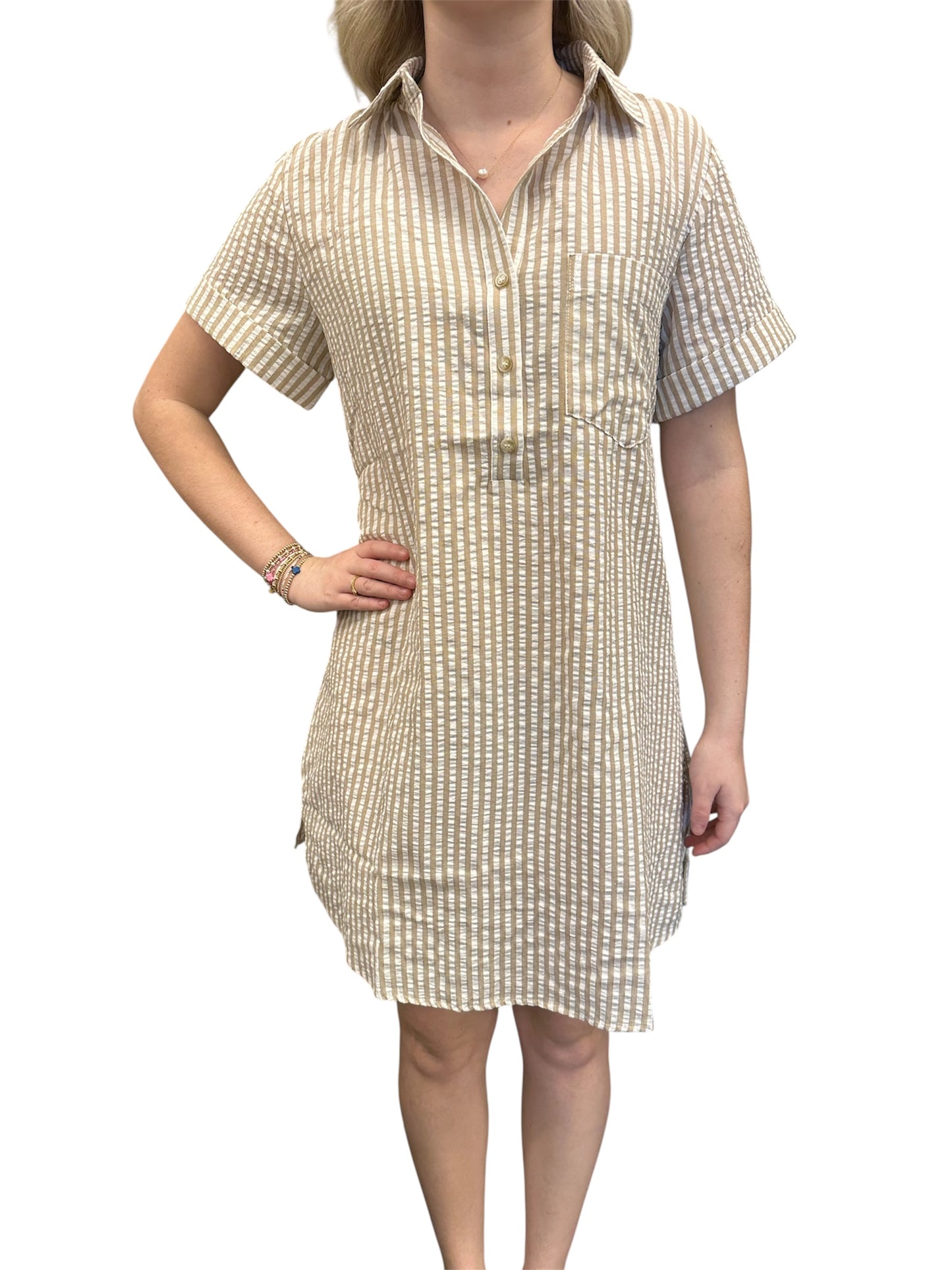 SEABREEZE STRIPE SHIRT DRESS