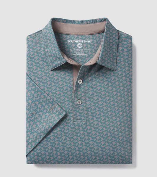 SOUTHERN SHIRT CO. PARTY FOWL PRINT POLO