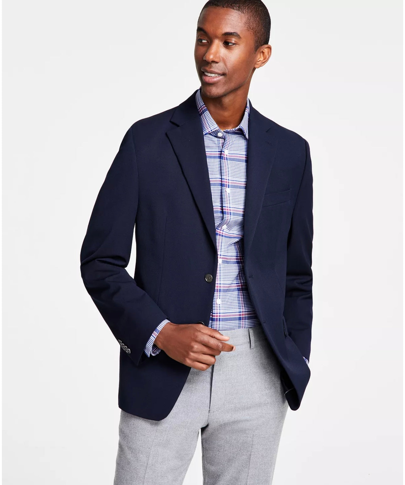 MICHAEL KORS CLASSIC-FIT STRETCH SOLID BLAZER