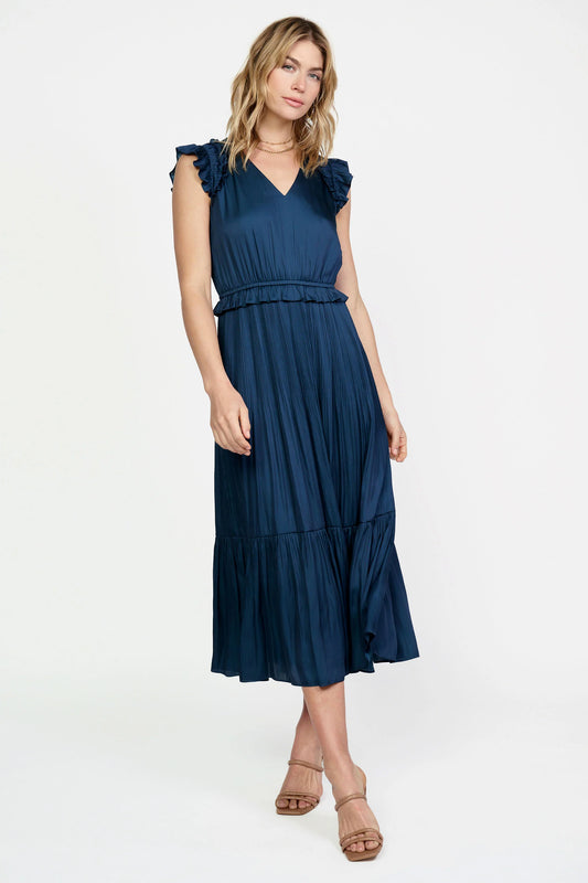 FLUTTER SLEEVE MAXI DRESS