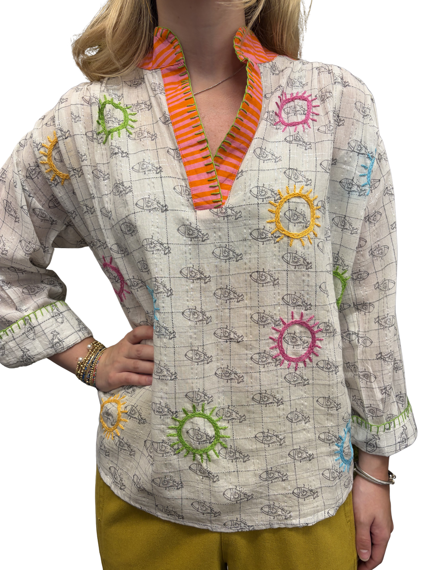 FISH IN THE SUN BLOUSE