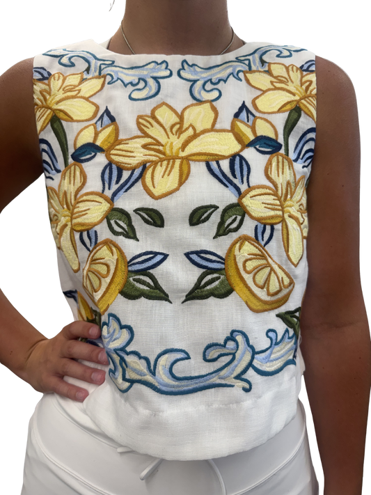 LEMON & FLOWERS TOP