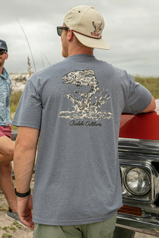 BURLEBO CAMO TROUT TEE