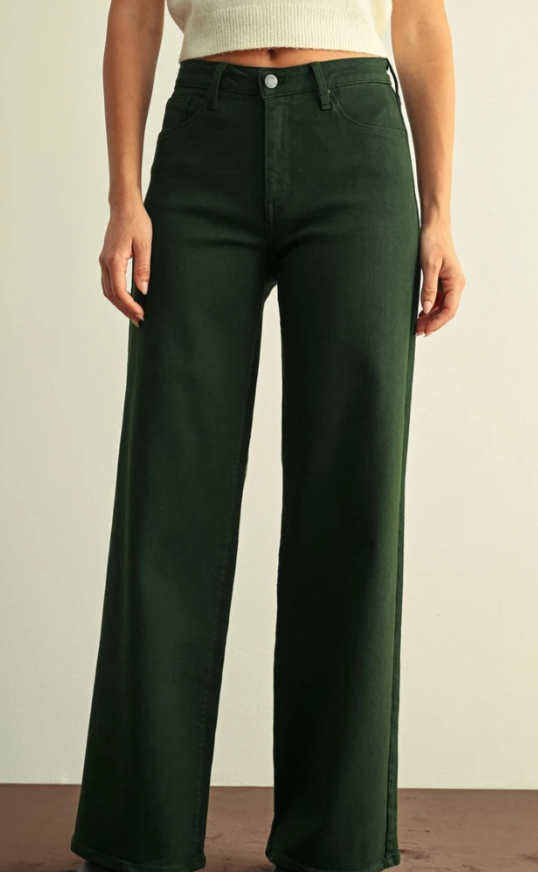 HIGH RISE STRETCHY WIDE LEG