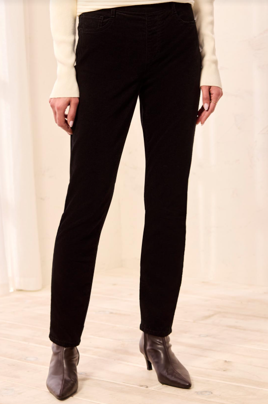 AUDREY MICRO CORD PULL ON SLIM ANKLE PANT
