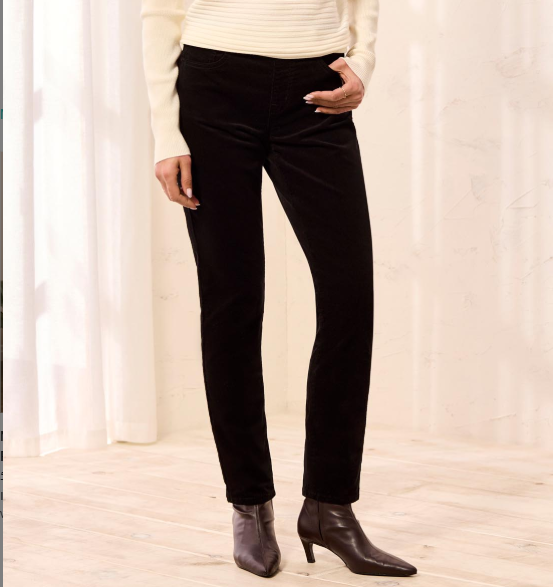 AUDREY MICRO CORD PULL ON SLIM ANKLE PANT
