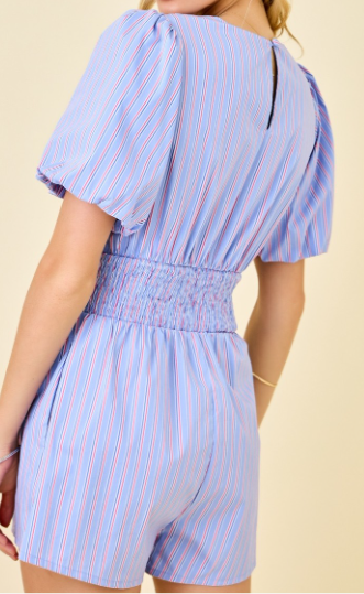 SWEET STRIPE BUBBLE ROMPER