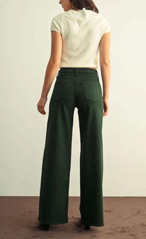 HIGH RISE STRETCHY WIDE LEG