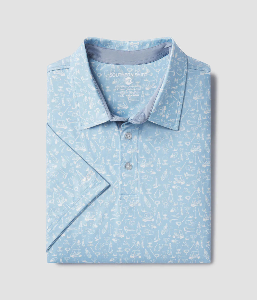 SOUTHERN SHIRT CO TAPPED IN PRINT POLO