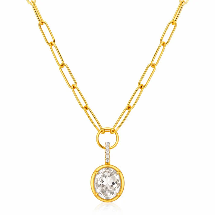 SANTINA OVAL PENDANT NECKLACE